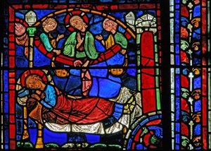 La finestra di San Martino: Cristo appare in sogno al santo da French School
