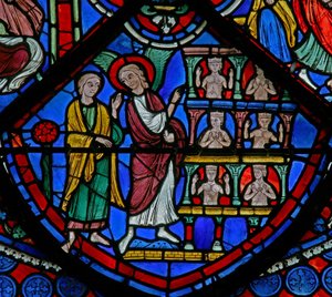 La finestra di San Tommaso: Gad mostra un palazzo da un angelo da French School
