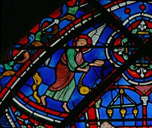 La finestra di San Tommaso: angeli assistono alla tomba di San Tommaso da French School