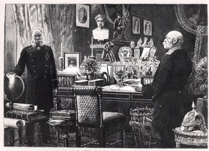 Lo studio di Guglielmo I (1797-1888) Re di Prussia e Imperatore di Germania