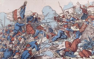 La presa di Puebla, Messico da parte dei francesi, 1863