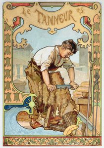 Il conciatore, illustrazione da un libro sui mestieri, c.1899 da French School