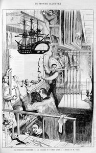 Il Teatro illustra: dietro le quinte del “Chat noir”. Incisione in “Le monde illustré”, 1888.