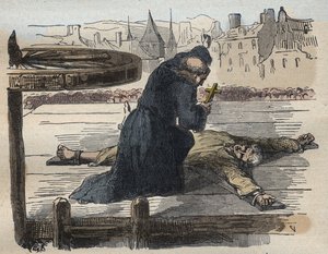 La Tortura di Jean Calas, illustrazione da Causes célèbres de tous les peuples..., di Armand Fouquier, 1858-67 da French School