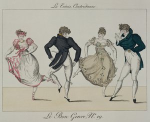 La Quadriglia Trenis, tavola 19 da Le Bon Genre, 1805