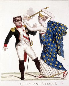 Il tiranno smascherato - in "Napoleone I, caricature, collezione fittizia", c. 1814