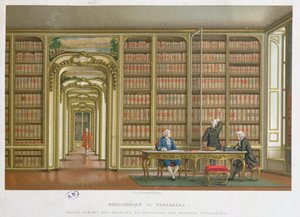 La biblioteca di Vergennes nel castello di Versailles da French School