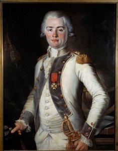 Il Visconte di Lostanges: Jean-Louis de Lostanges, capitano di fanteria, con la Croce di San Luigi da French School