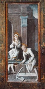 La bottega di Nazareth, pannello destro di un trittico da French School