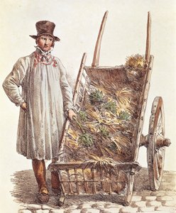 Il venditore di carciofi, stampa, Francia da French School