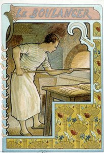 Il fornaio al suo forno