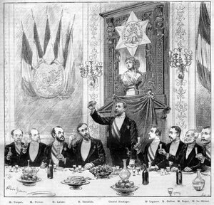 Il banchetto offerto dalla Lega dei Patrioti al generale Boulanger il 25 novembre.