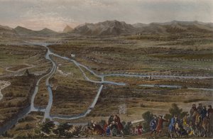 La battaglia di Cassano il 16 agosto 1705, incisa da Chavanne