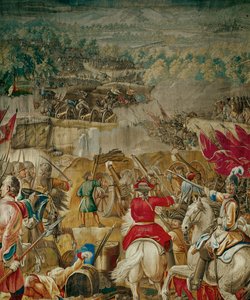 La battaglia di Mohacs tra le armate imperiali e ... (arazzo)