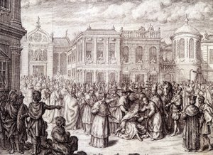 La nascita della Papessa Giovanna - in "Storia della Papessa Giovanna" di M. de Spanheim, L