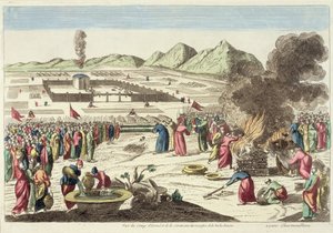 Il campo degli Israeliti e il sacrificio della vacca rossa da French School