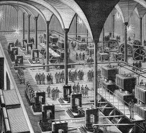 La centrale elettrica nelle Halles di Parigi. In 