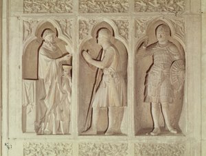 La comunione di un cavaliere, dettaglio dal lato ovest della navata, 1245-57
