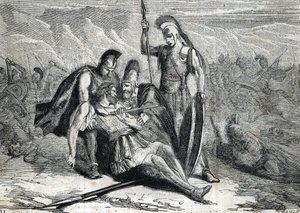 La morte di Epaminonda (418-362 a.C.) da French School