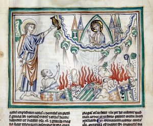 La distruzione di Babilonia. Miniatura tratta da 