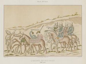 La scorta dei Magi da French School