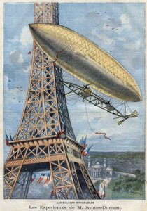 Le esperienze in dirigibile del signor Alberto Santos-Dumont da French School