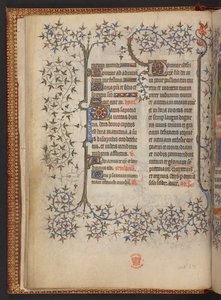 La prima foglia delle Ore della Croce, Libro delle Ore, Add MS 32454 f.8v, Francia