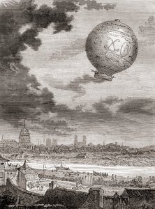 Il primo volo in mongolfiera senza vincoli, di Jean-François Pilâtre de Rozier e del Marchese d