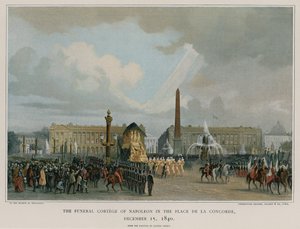 Il corteo funebre di Napoleone in Place de la Concorde
