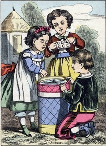 Il gioco dei macarons. Incisione dall