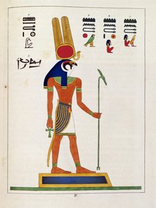 Il dio Mandou, illustrazione da Pantheon egiziano: collezione dei personaggi mitologici dell