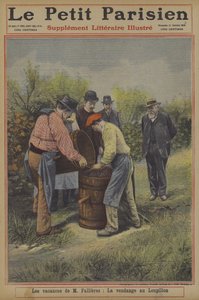 Le vacanze del presidente Fallieres di Francia: la vendemmia a casa sua nel villaggio di Loupillon