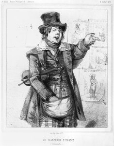 Il venditore di immagini, illustrazione da La Mode, 5 luglio 1847 da French School