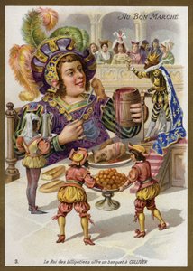 Il re dei Lillipuziani organizza un banchetto per Gulliver