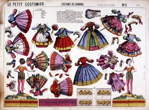 Il piccolo costumista - costumi di carnevale: decoupage. XIX secolo