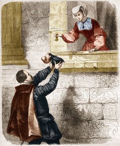 Gli amori misteriosi del Re Enrico II (1519-1559) e Diana di Poitiers (1499-1566). Incisione in “La storia della prostituzione e della depravazione tra tutti i popoli del mondo dall
