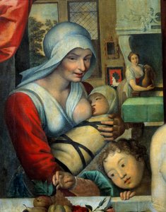 La nutrice con il bambino Dettaglio di "Gabrielle d