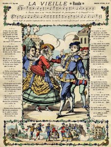 La vecchia canzone popolare. Immagine di Epinal del XIX secolo