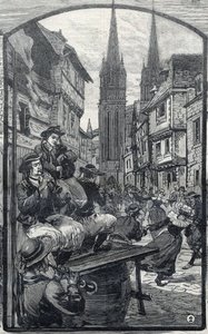 I suonatori di biniou a Quimper (Finistère, Bretagna). in 