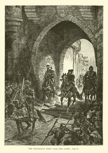 La processione passò sopra i cancelli