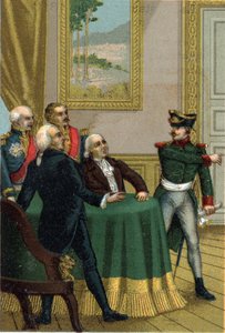 La restaurazione del 1815: Joseph Fouche, ministro della polizia di Napoleone I, fece introdurre un ufficiale prussiano nella stanza dove la Commissione del Governo Provvisorio guidata dal re Luigi XVIII il 7 luglio 1815 da French School
