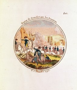 La riconquista di Francoforte da parte dei prussiani, 2 dicembre 1792 da French School