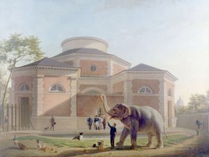 La rotonda nel Jardin des Plantes, Parigi, c. 1810 da French School