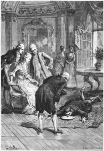 Il sonnambulo Victor e il Marchese di Puysegur da Madame de Montessons, illustrazione da Les Mysteres de la Science di Louis Figuier (1819-94) 1886 da French School