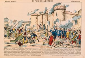 La presa della Bastiglia durante la Rivoluzione Francese il 14 luglio 1789, 1840 da French School