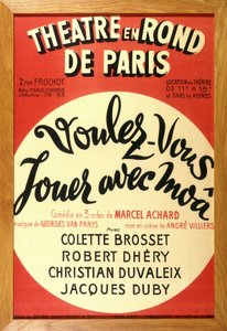 La commedia "Vuoi giocare con me?" di Marcel Achard al teatro in cerchi di Parigi