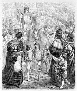 Il trionfo di Costantino (imperatore romano) - in "Storia dei Papi" da French School