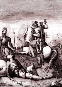 Il sultano turco Solimano in "Gerusalemme liberata" di Torquato Tasso da French School