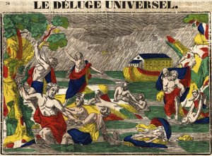 Il diluvio universale, immagine di Epinal XIX secolo