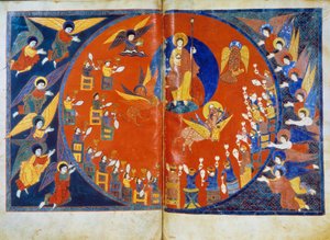 La visione di San Giovanni. Miniatura tratta dai commentari di 
